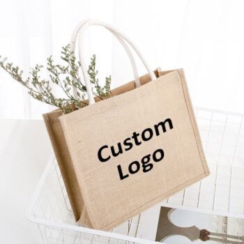 Customized wholesale jute bag jute burlap bag jute bag tote perfect for your brand or event