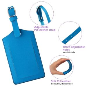 Travel suitcase vintage bulk sublimation blank faux pu leather luggage tag