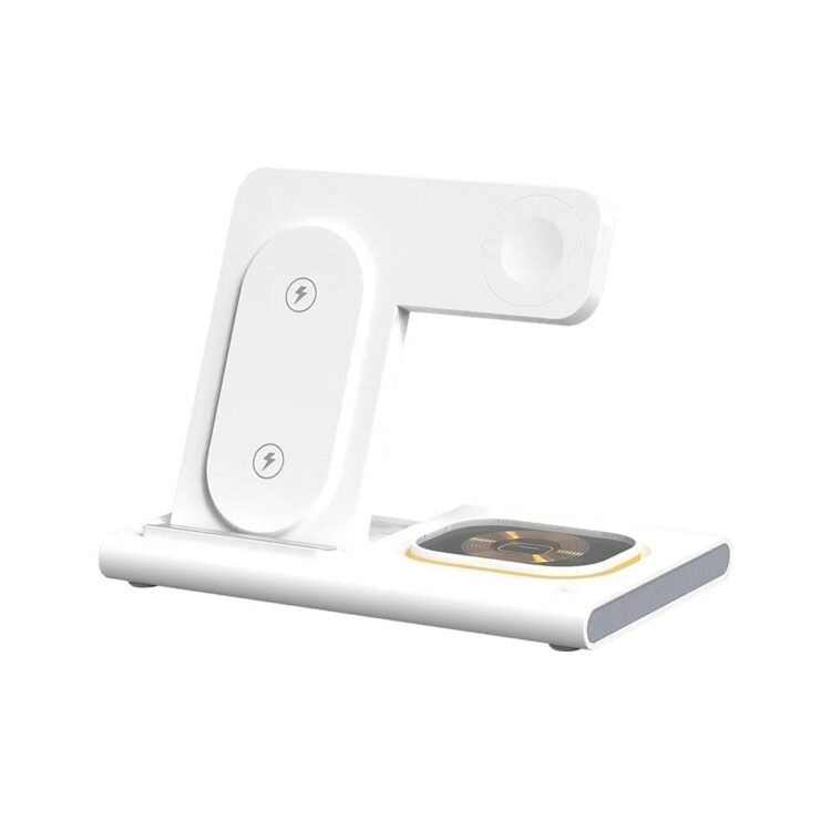 Multifunction foldable wireless charging stand with light 15w magnetic 3 in 1 charger