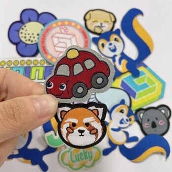 Custom woven patches iron on cartoon sticker patches woven anime patch