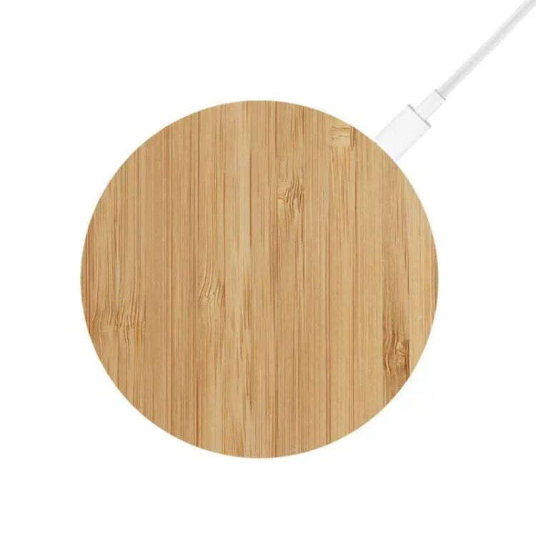 15w fast charging qi bamboo wireless charger