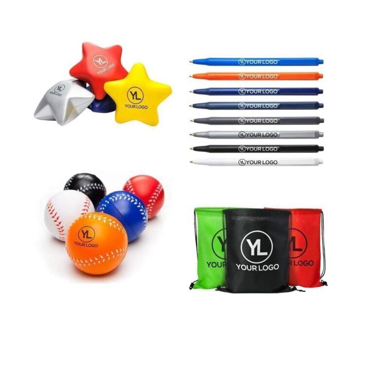 Custom promotional items, imprinting logo, tradeshow giveaways