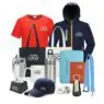 Custom brand promotional gift sets items notebook umbrella hat business promotional product for event