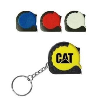 Retractable tape measure with keychain