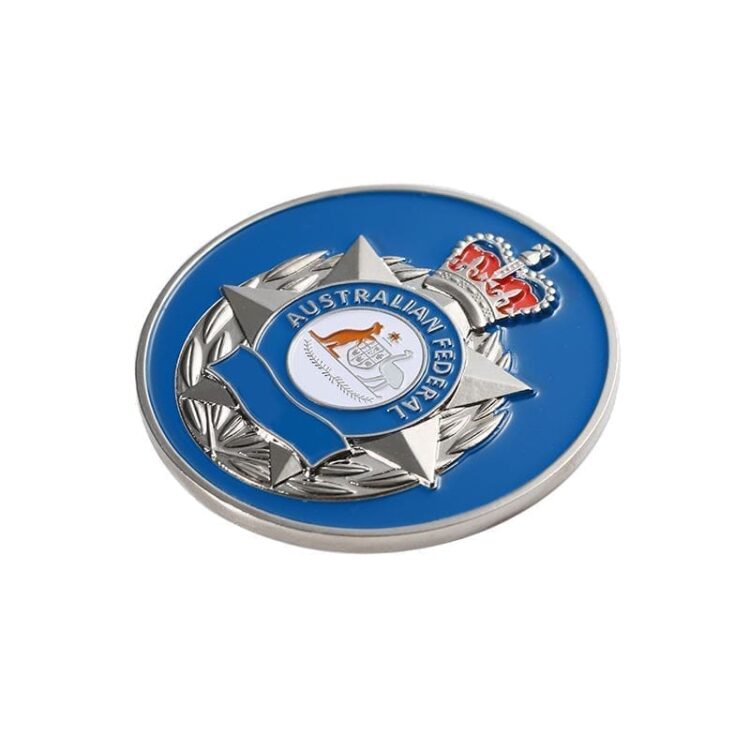 Custom coins silver metal double-sided soft enamel challenge coin