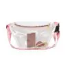 Custom logo ladies transparent pvc clear waist bag
