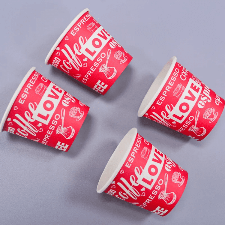 Single wall paper cup disposable to go beverages cups