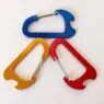 Custom large heavy duty spring hook key chain holder aluminum c clip shaped carabiner bottle opener