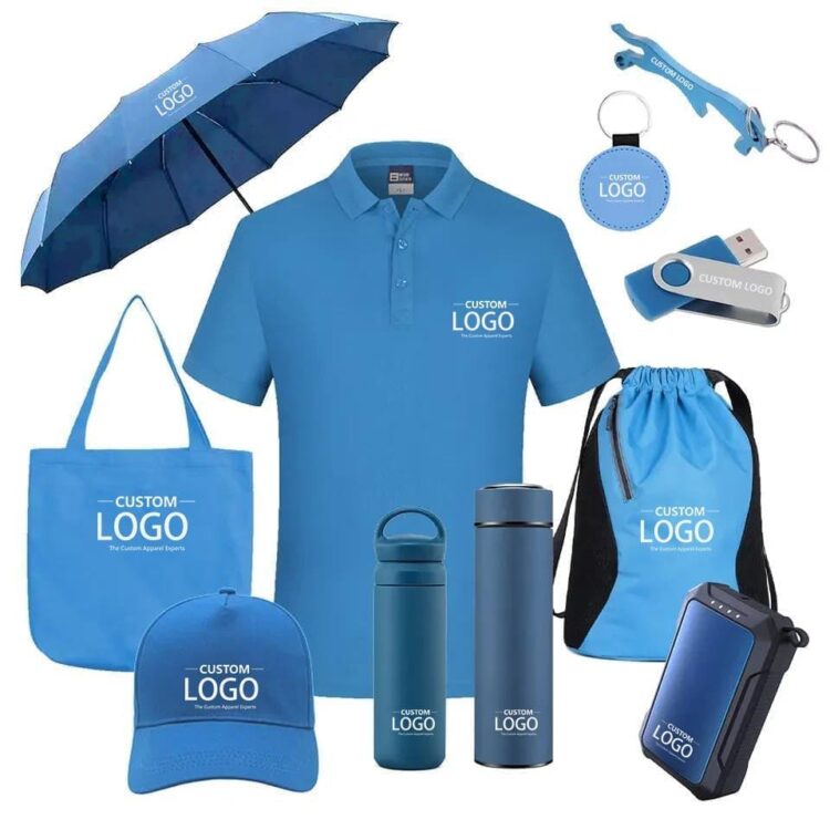 Custom brand promotional gift sets items notebook umbrella hat business promotional product for event