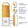 350ml double wall stainless steel handle style vacuum bottle
