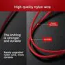 Nylon usb micro cables 3 in 1 fast charge cable