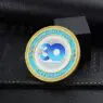 Fashion custom zinc alloy die-cast soft enamel color spray color shiny gold plated challenge coins