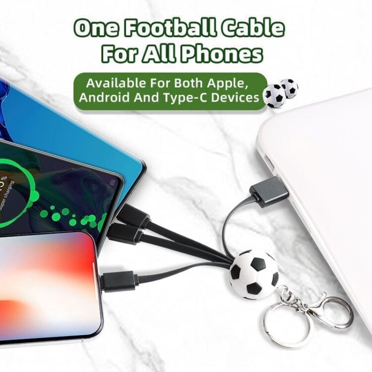 Custom shape keychain 3 in 1 charging cable