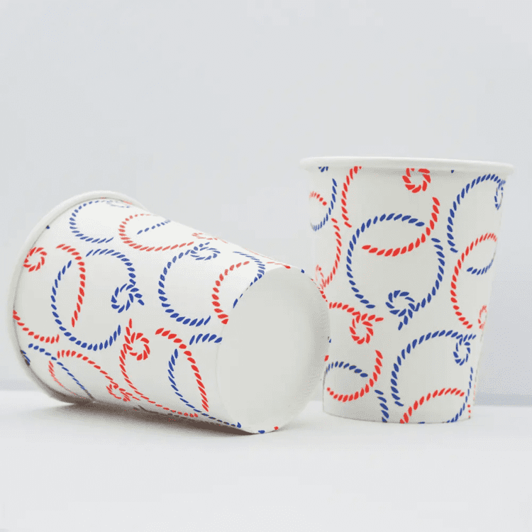 Single wall paper cup disposable to go beverages cups