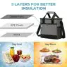 Customized logo large capacity leakproof thermal office picnic insulated bag cooler lunch pail box