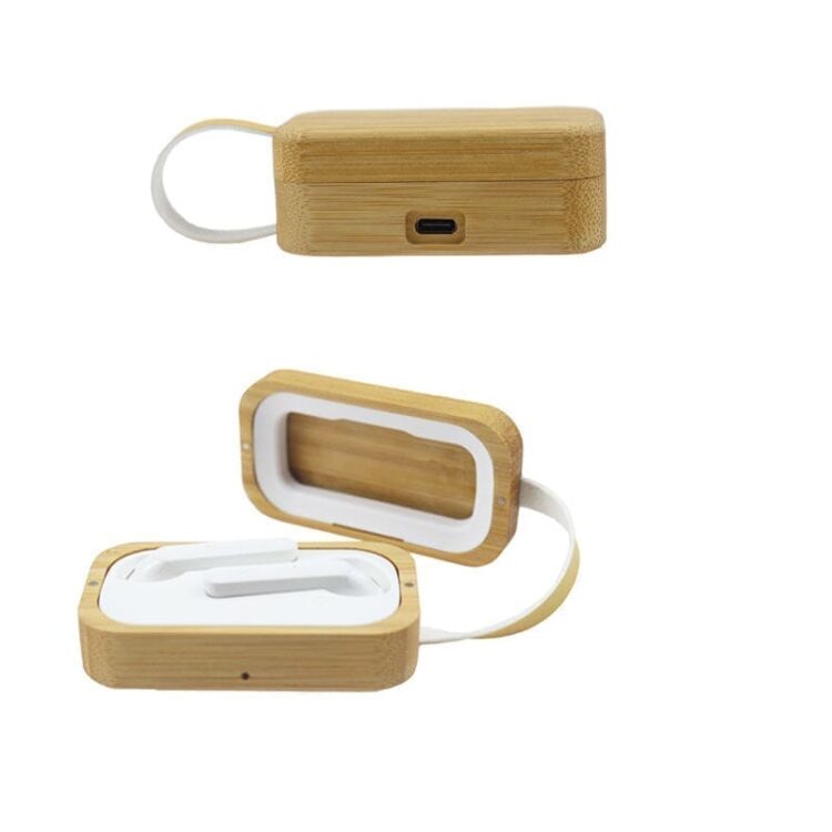 Eco friendly bamboo wireless earbuds