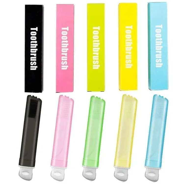 Portable soft bristles foldable travel toothbrush