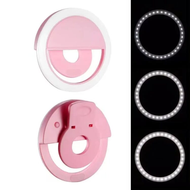 Usb rechargeable selfie ring light