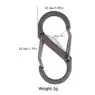 Custom small camping hammock loading buckle keychain snap hook s biner aluminum alloy key carabiner