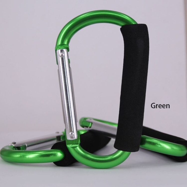 Custom large safety hang buckle clip hook big size aluminum d ring shaped carabiner with eva handle