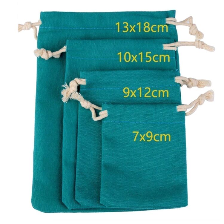 Reusable small pouch custom logo natural cotton dust bag in 8 colors drawstring luxury dust bag for handbags