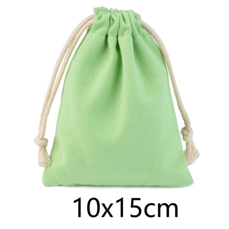 Reusable small pouch custom logo natural cotton dust bag in 8 colors drawstring luxury dust bag for handbags