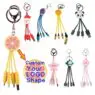 Custom shape keychain 3 in 1 charging cable
