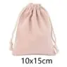 Reusable small pouch custom logo natural cotton dust bag in 8 colors drawstring luxury dust bag for handbags