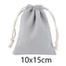 Reusable small pouch custom logo natural cotton dust bag in 8 colors drawstring luxury dust bag for handbags