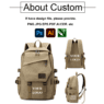 Custom retro men canvas backpacks large capacity outdoor travel bags laptop hiking backpacks with logo