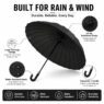 24 ribs fiberglass business golf umbrella meslop 8
