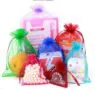 25 colors wholesale custom logo small mini jewelry gift bag large clear organza mesh drawstring bag