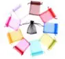 25 colors wholesale custom logo small mini jewelry gift bag large clear organza mesh drawstring bag
