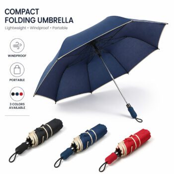 3 fold advertising travel foldable umbrella campbell