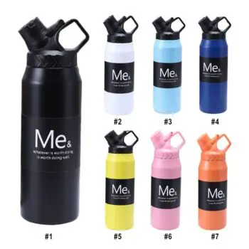 Wholesale high quality custom logo 750ml 950ml aluminum sport water bottle promotional water bottle with handle