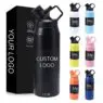 Wholesale high quality custom logo 750ml 950ml aluminum sport water bottle promotional water bottle with handle