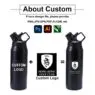 Wholesale high quality custom logo 750ml 950ml aluminum sport water bottle promotional water bottle with handle