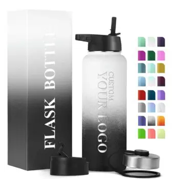 Custom flask sports water bottle double wall vacuum flask insulated thermos stainless steel 18oz 22oz 32oz 40oz bottle with logo