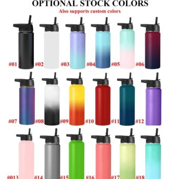 Custom flask sports water bottle double wall vacuum flask insulated thermos stainless steel 18oz 22oz 32oz 40oz bottle with logo