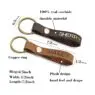 Leather keychain personalized for car keytags keyfob custom name phone number engraved premium leather key chain