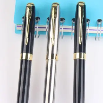 Manufactures luxury metal stainless custom logo ballpoint pen with printed engraved for office stationery