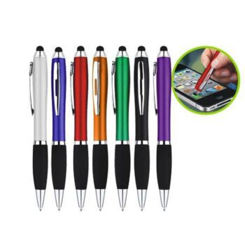 Diy personalized plastic fat stylus ball pen with touchscreen universal bulk ink custom logo printed printing ballpoint