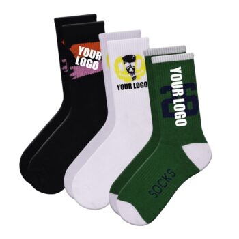 Custom men casual sock high quality knitted cotton sock custom crew sox with design logo