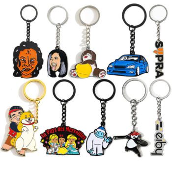 Wholesale llaveros personalizable rectangle soft hard enamel key chain custom design 2d 3d logo letter zinc alloy metal keychain