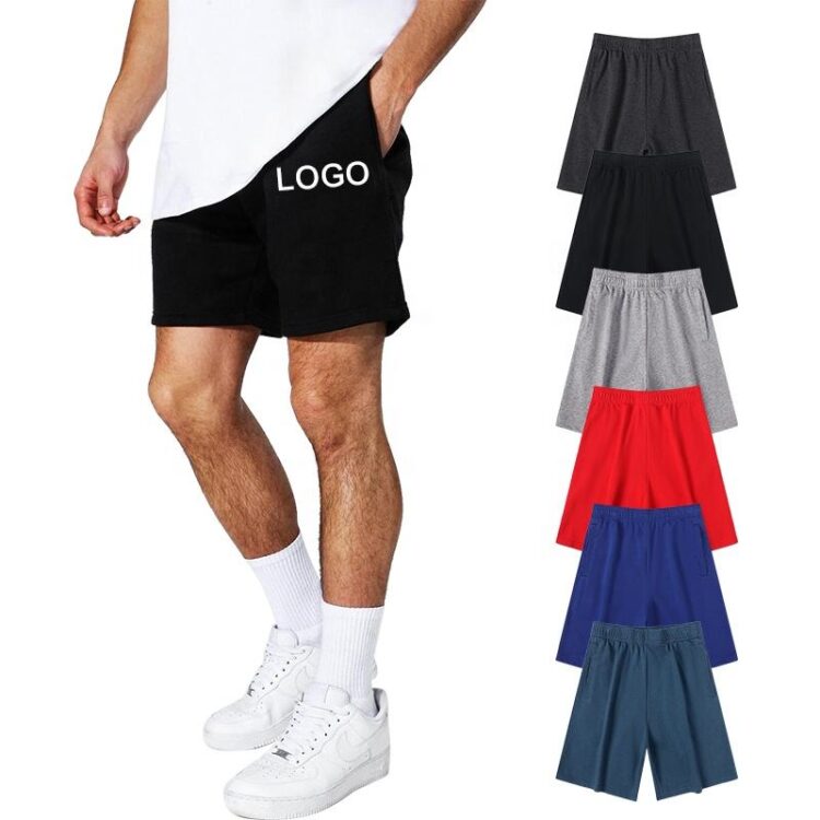 Custom printed men's sweat shorts for men fitness gym running shorts workout sweat shorts 50% cotton polyester casual mid 10000