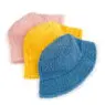 Winter lamb cashmere basin hat wholesale cross border warm bucket hat solid lamb hair bucket hat