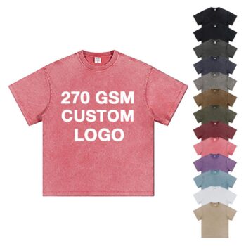 Custom branded dtg 270gsm heavyweight 100% cotton men oversized drop shoulder acid wash batik premium t shirt clothing