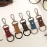 Leather keychain vintage handmade keychains key ring fashion men leather key chain custom metal gift keychains charms