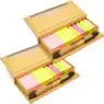 Wholesale multicolor sticky notes set, colorful rectangular sticky notes and index sign set with pu box