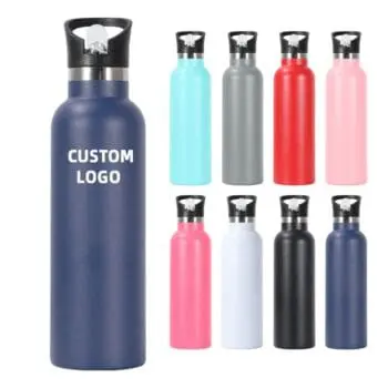 Custom stainless steel water bottle 12oz 17oz 20oz 25oz 34oz termos sports bpa free water bottles with crown lid